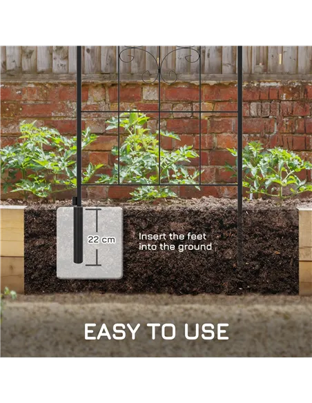 Outsunny Set of Two Spiral Anchor Garden Trellis Panels