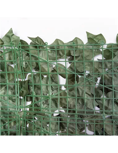 Outsunny 2-Piece Artificial Leaf Hedge Screen Privacy Fence Panel for Garden Outdoor Indoor Decor, Dark Green, 2.4M x 1M