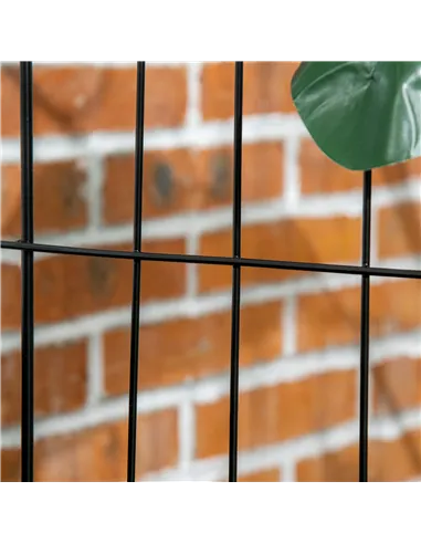 Outsunny Decorative Garden Fencing, 8PCs 43in x 23ft Outdoor Picket Fence Panels, Rustproof Metal Wire Landscape Flower Bed Bord