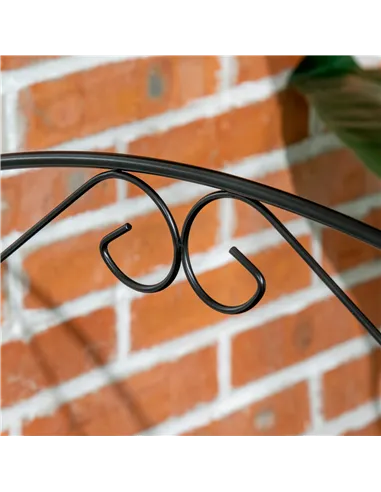 Outsunny Decorative Garden Fencing, 43in x 23ft Outdoor Picket Fence Panels, 8PCs Rustproof Metal Wire Landscape Flower Bed Bord