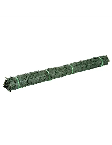 Outsunny 2-Piece Artificial Leaf Hedge Screen Privacy Fence Panel for Garden Outdoor Indoor Decor, Dark Green, 3M x 1.5M