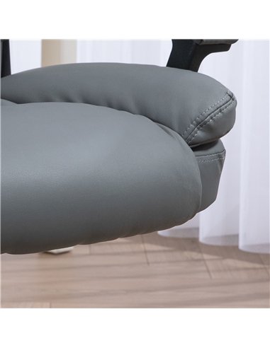 HOMCOM Office Chair, Computer Desk Chair, Mid Back Executive Chair with Adjustable Height and Swivel Rolling Wheels for Home Stu