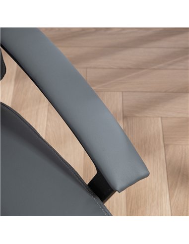 HOMCOM Office Chair, Computer Desk Chair, Mid Back Executive Chair with Adjustable Height and Swivel Rolling Wheels for Home Stu