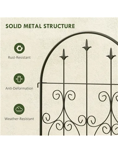 Outsunny Set of 2 Metal Garden Trellis, Decorative Trellis Panels for Climbing Outdoor Plants, Vegetables, Vines, Flowers, 150 x