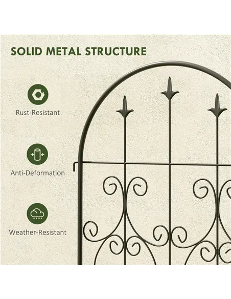 Outsunny Set of 2 Metal Garden Trellis, Decorative Trellis Panels for Climbing Outdoor Plants, Vegetables, Vines, Flowers, 150 x