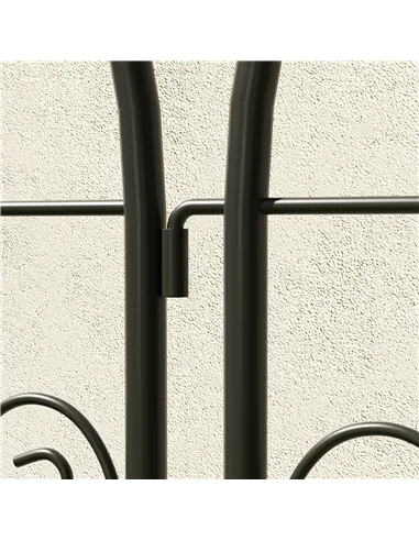 Outsunny Set of 2 Garden Trellis, Metal Fence Panels for Climbing Outdoor Plants, Flowers, 150 x 50cm