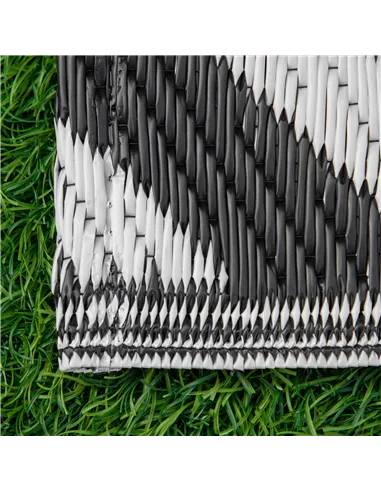 Outsunny 152 x 243 cm(5x 8ft) Outdoor Rug Reversible Mat Plastic Straw Rug Portable RV Camping Mat for Garden Deck Picnic Indoor