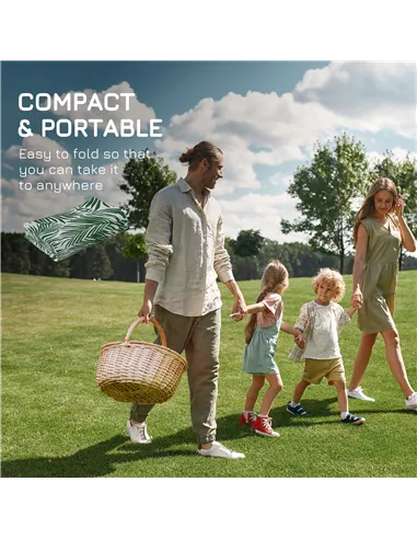 Outsunny Reversible Outdoor RV Rug, 1.5 x 2.4m Patio Floor Mat, Waterproof Plastic Straw Rug for Garden, Deck, Picnic, Beach, Ca