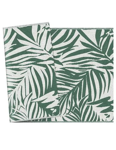 Outsunny Reversible Outdoor RV Rug, 1.5 x 2.4m Patio Floor Mat, Waterproof Plastic Straw Rug for Garden, Deck, Picnic, Beach, Ca