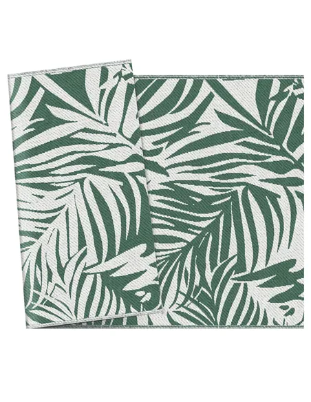 Outsunny Reversible Outdoor RV Rug, 1.5 x 2.4m Patio Floor Mat, Waterproof Plastic Straw Rug for Garden, Deck, Picnic, Beach, Ca