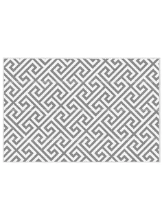 Outsunny Outdoor Rug Reversible Mat Plastic Straw Rug Portable RV Camping Mat for Garden Picnic Indoor, 152x243cm, Light Grey