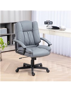 HOMCOM Office Chair, Computer Desk Chair, Mid Back Executive Chair with Adjustable Height and Swivel Rolling Wheels for Home Stu 2