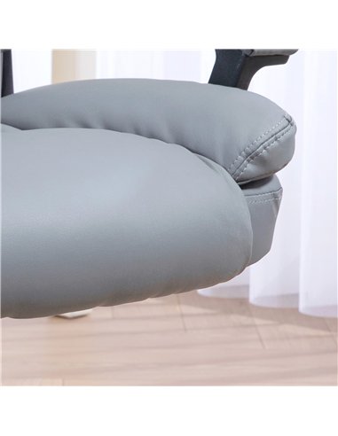 HOMCOM Office Chair, Computer Desk Chair, Mid Back Executive Chair with Adjustable Height and Swivel Rolling Wheels for Home Stu