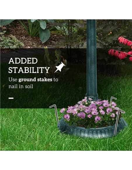 Outsunny 81cm Tall Bird Bath with 2 Decorative Birds, Vintage Style Birdbath with Flower Planter Base, Bird Bath Bowl for Garden