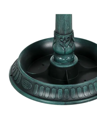 Outsunny 81cm Tall Bird Bath with 2 Decorative Birds, Vintage Style Birdbath with Flower Planter Base, Bird Bath Bowl for Garden