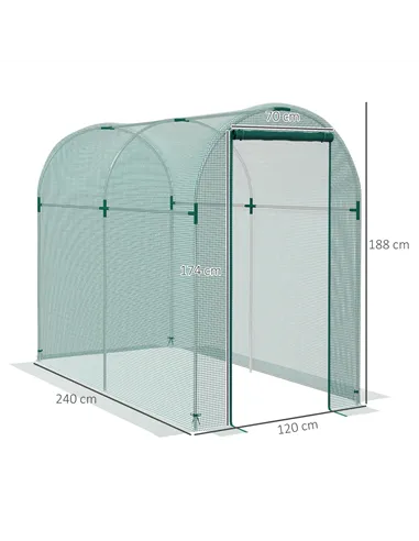 Outsunny 240 x 120cm Mini Polytunnel Greenhouse