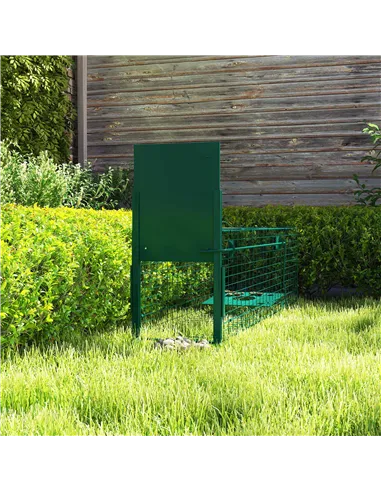 Outsunny Metal Rat Trap with Single Door, for Small Animals, Dark Green