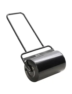 Outsunny 38L Fillable Cylinder Steel Lawn Roller - Black