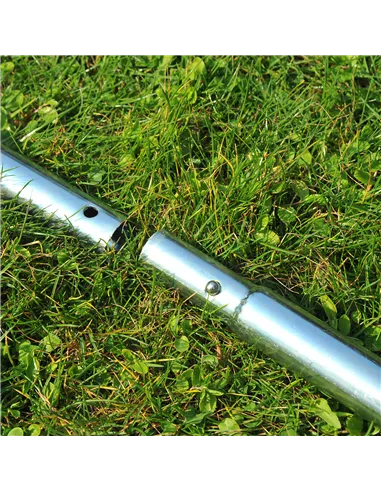 Outsunny Garden Rolling Lawn Aerator Heavy Duty Steel Grass Roller w/ Adjustable Handle