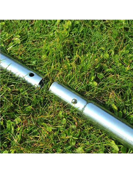 Outsunny Garden Rolling Lawn Aerator Heavy Duty Steel Grass Roller w/ Adjustable Handle
