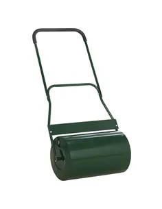Outsunny 40L Lawn Roller Drum Scraper Bar Collapsible Handle Water or Sand Filled Φ32cm Green