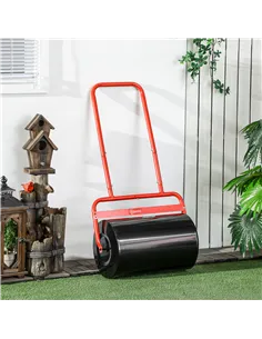 Outsunny 38L Fillable Cylinder Steel Lawn Roller - Red 2