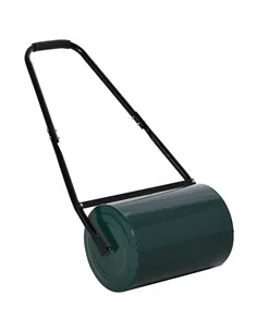 Outsunny 30 L Heavy Duty Water Or Sand Filled Φ30cm Garden Steel Lawn Roller Drum - Dark Green