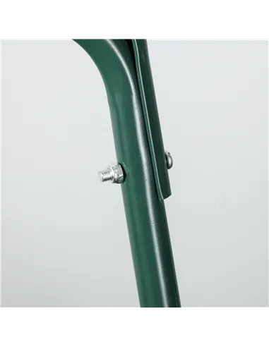 Outsunny φ50cm Steel Garden Lawn Roller Push Pull w/ Fillable Cylinder Water Sand Plug Lawn Flatten Seed Sow Rolling Drum w/ Han