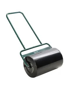 Outsunny 38L Fillable Cylinder Steel Lawn Roller - Dark Green