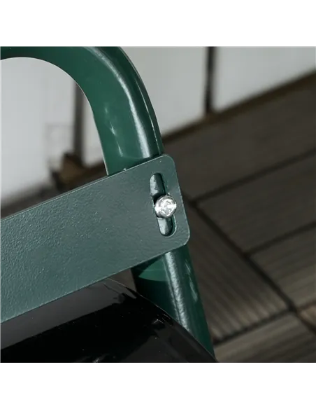 Outsunny 38L Fillable Cylinder Steel Lawn Roller - Dark Green