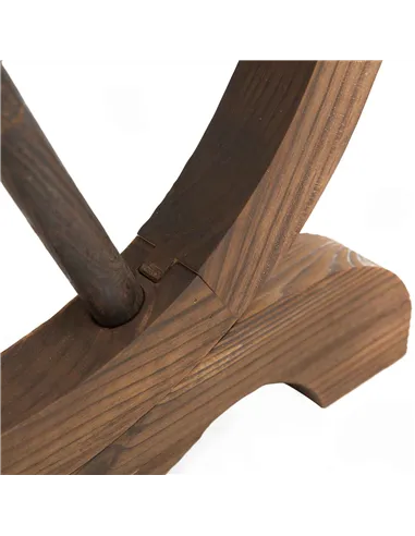 Outsunny Wooden Garden Dining Table, Wagon Wheel Outdoor Coffee Table with 3 cm Wood Top for Patio, Balcony, Terrace, 110 x 60 x