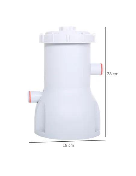 Outsunny Cartridge Filter Pump for 13'-15' Above Ground Pools, 800GPH (3028 LPH) Swimming Pool Filter Pump with Hose and Hose Cl