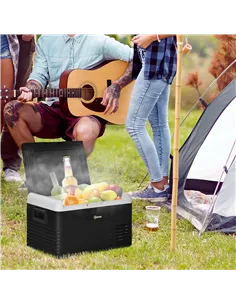 Outsunny 30L Portable Car Refrigerator - Grey and Black 2