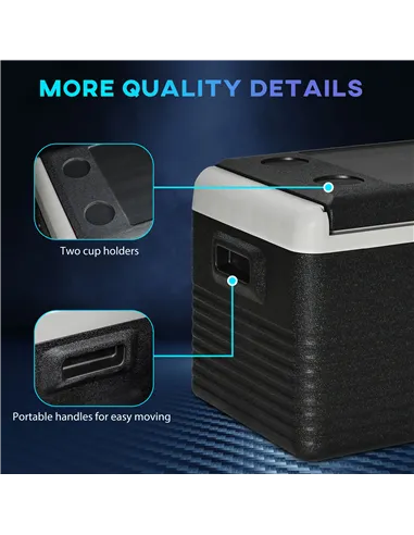 Outsunny 30L Portable Car Refrigerator - Grey and Black