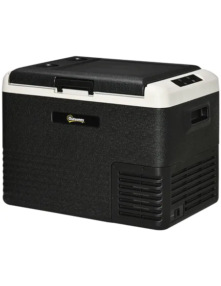 Outsunny 40L Portable Car Refrigerator - Grey and Black