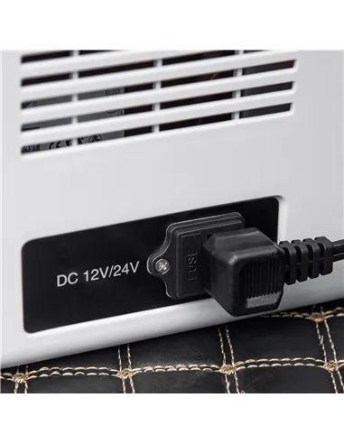 Outsunny 12V Car Refrigerator w/ LED Light & Foldable Handles, 25L Portable Compressor Cooler, Fridge Freezer with 12/24V DC and