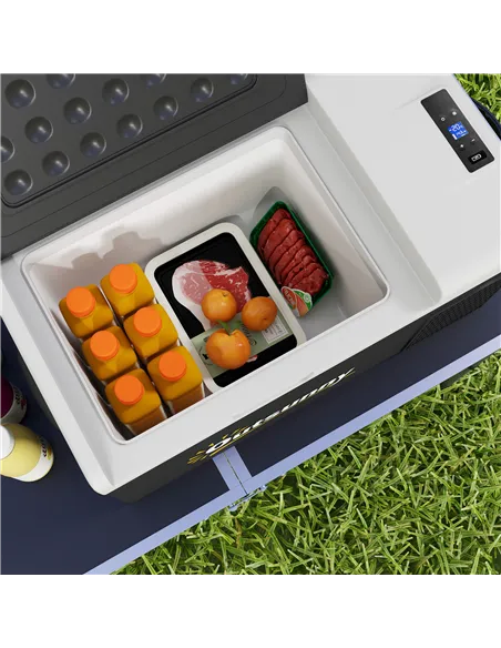 Outsunny 16L Portable Car Fridge, -20℃ to 10℃ Adjustable Temperature - Black/Grey