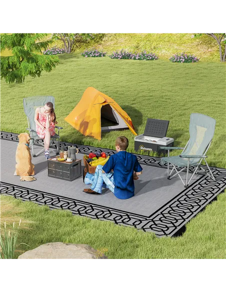 Outsunny 16L Portable Car Fridge, -20℃ to 10℃ Adjustable Temperature - Black/Grey