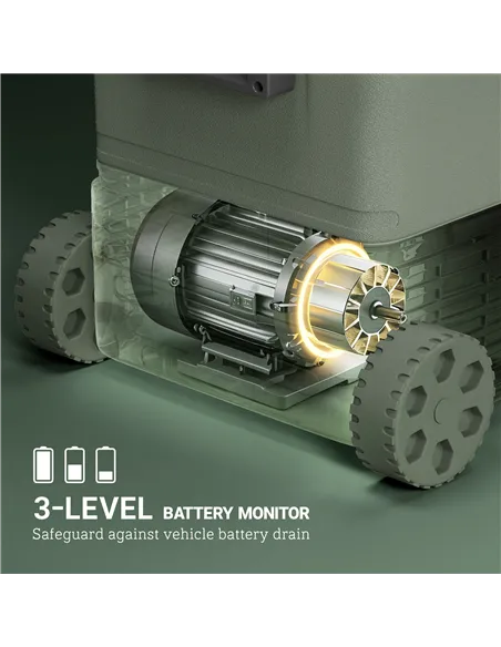 Outsunny 45L Two Compartment Car Fridge Cooler - Green