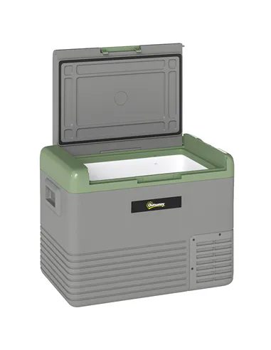 Outsunny 40L Portable Car Refrigerator - Light Green and Grey