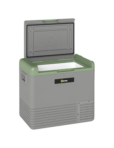 Outsunny 50L Portable Car Refrigerator - Light Green and Grey