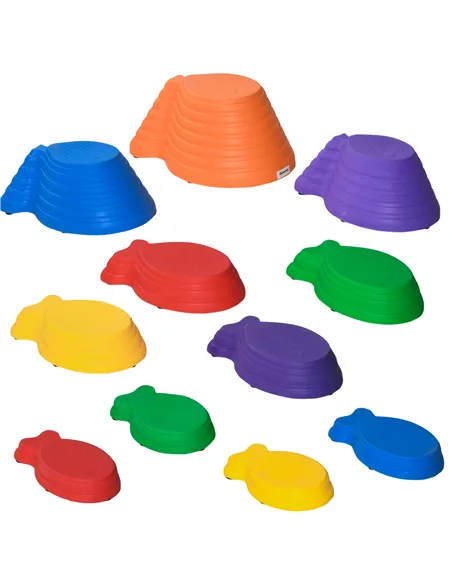 Outsunny 11 Piece Kids Balance Stepping Stones - Multicoloured