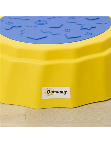 Outsunny Five-Piece Kids Stepping Stones and Balance Bridge w/ Non-Slip Surface & Bottom. for Toddlers - Multicoloured
