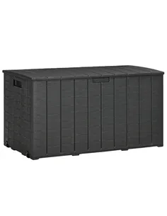 Outsunny 336 Litre Garden Storage Box, Water-resistant Heavy Duty Double Wall Plastic Container, Extra Large Outdoor Garden Furn