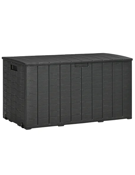 Outsunny 336 Litre Garden Storage Box, Water-resistant Heavy Duty Double Wall Plastic Container, Extra Large Outdoor Garden Furn