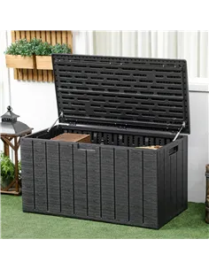 Outsunny 336 Litre Garden Storage Box, Water-resistant Heavy Duty Double Wall Plastic Container, Extra Large Outdoor Garden Furn 2