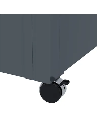 Outsunny 311L Galvanised Steel Garden Storage Box, with Lock - Dark Grey