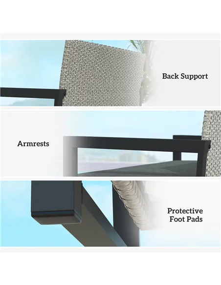 Outsunny 151.5L Storage Garden Bench, with Cushion - Grey