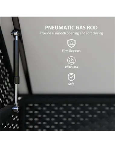 Outsunny 627 L Rattan Storage Box - Black