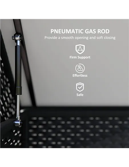 Outsunny 627 L Rattan Storage Box - Black